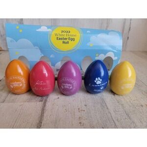 White house Easter egg roll rainbow Wooden set collectible